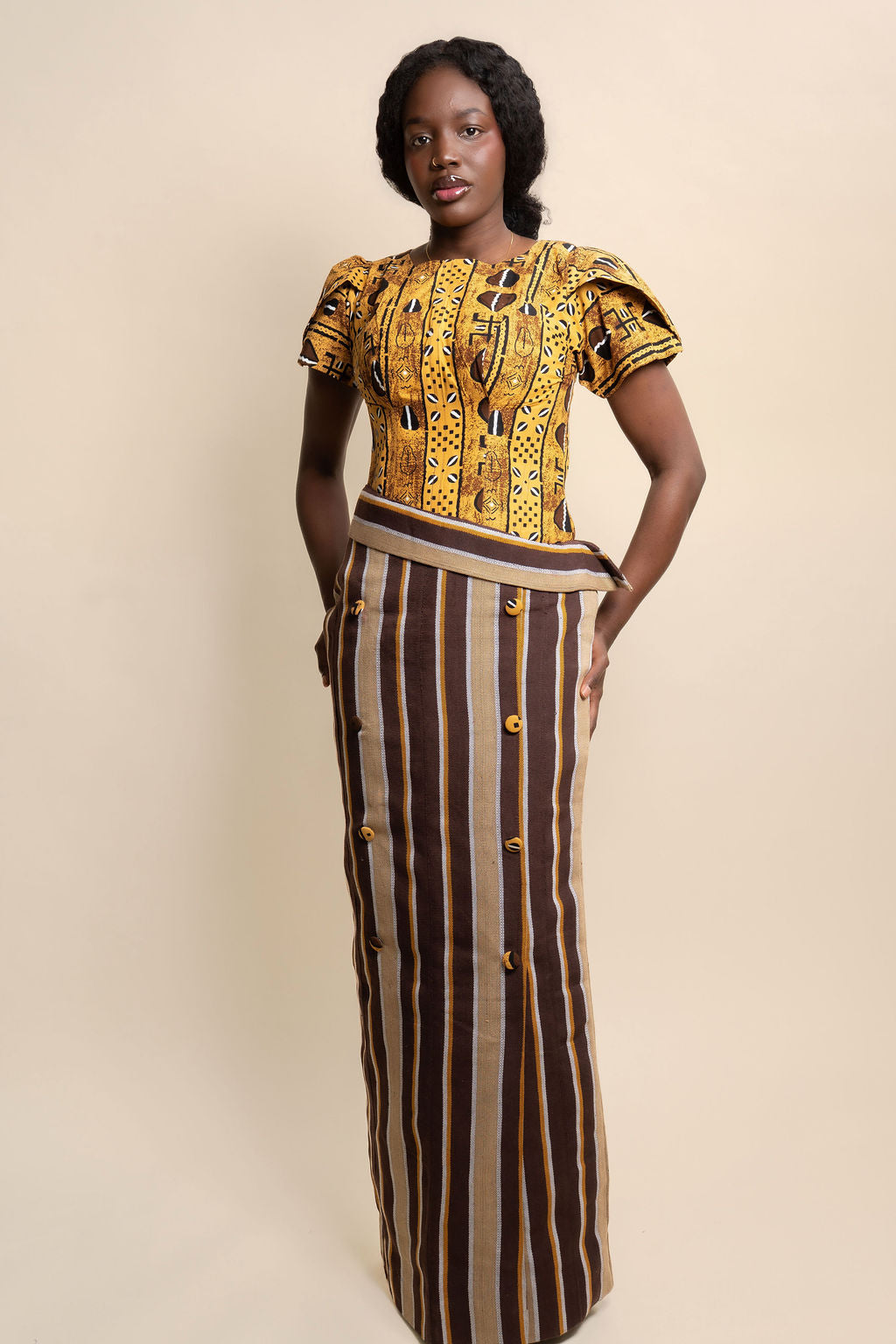 Longue Jupe robe bleu (Ancara Asoeke mx)