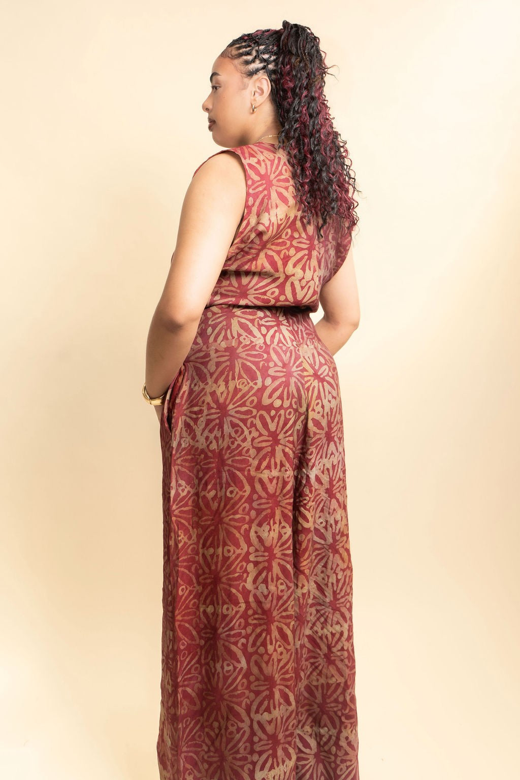 Jumpsuit Batik (Rouge/Beige)
