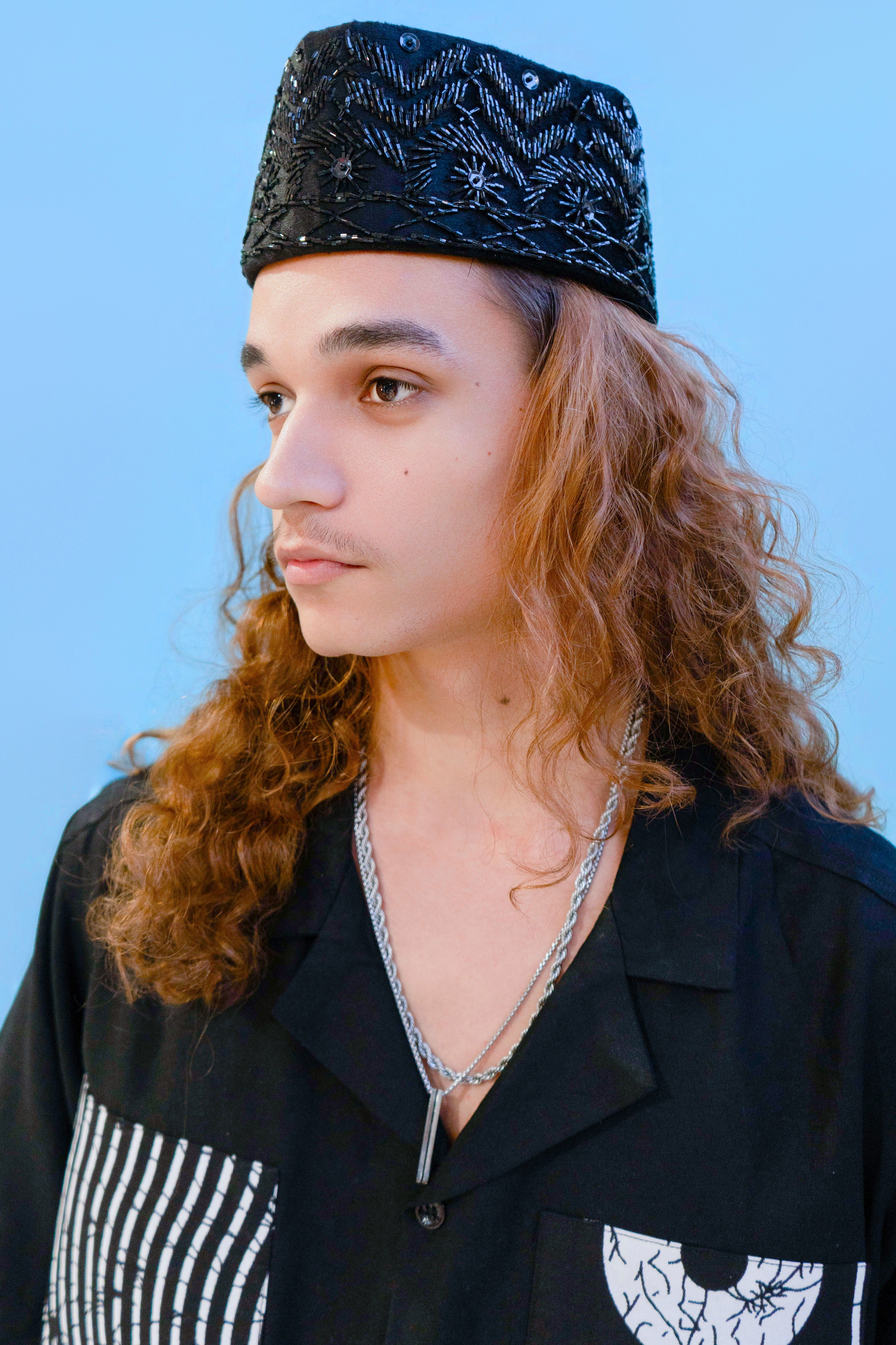 Black Pearled Kufi