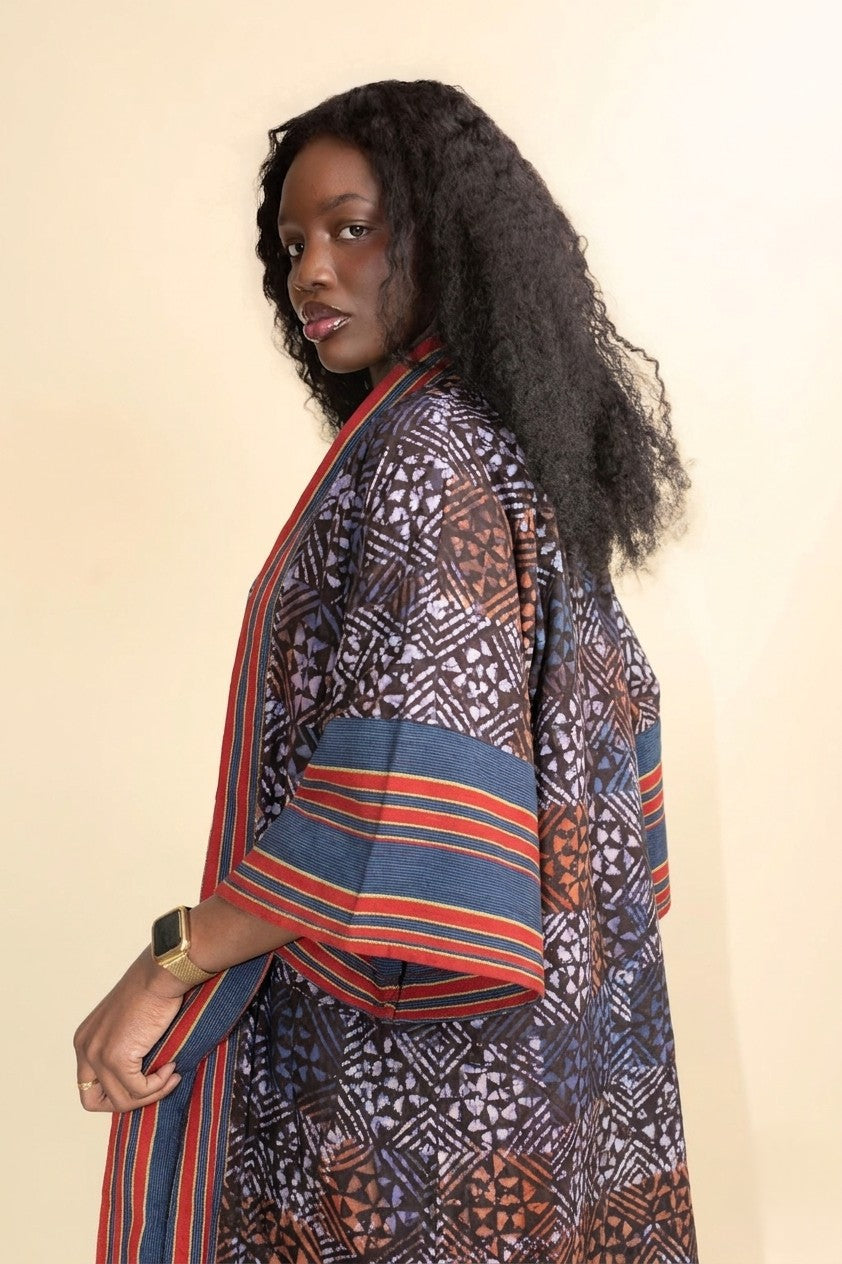 Rouge/Bleu/Orange Long