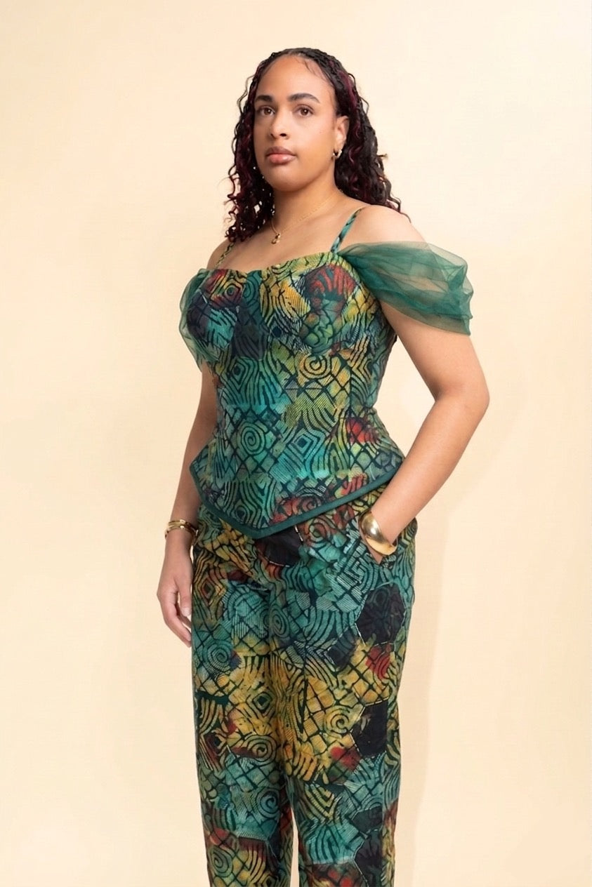 Corset manche drappé