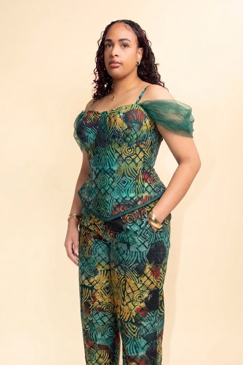 Corset manche drappé
