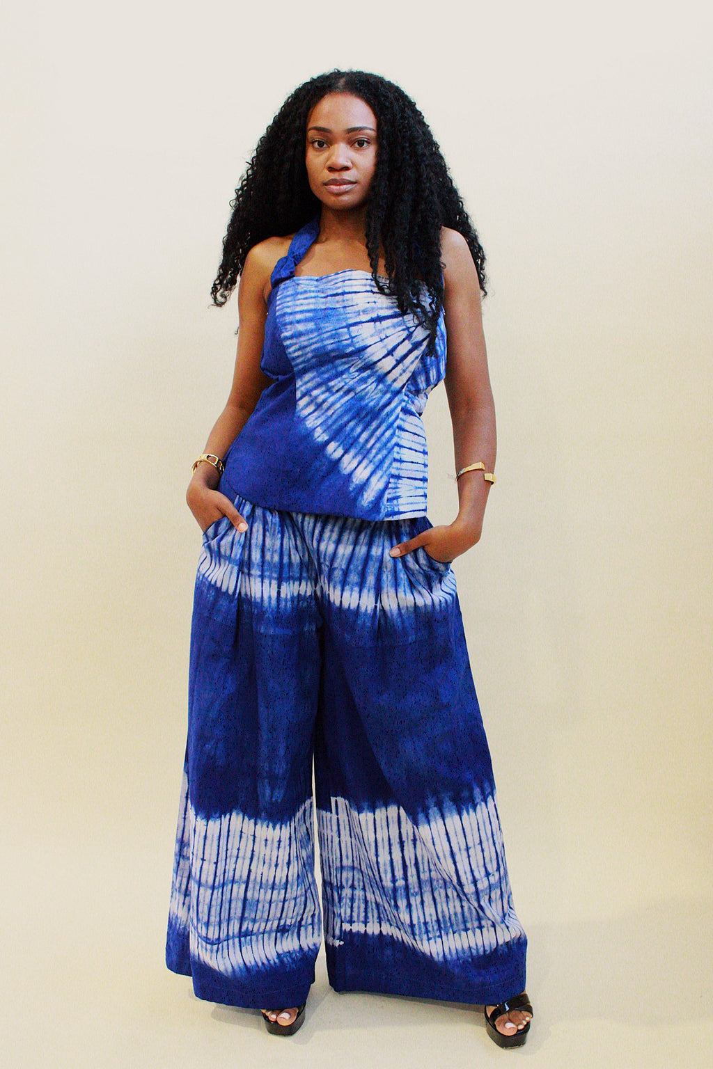 Set halter & Wide‑leg