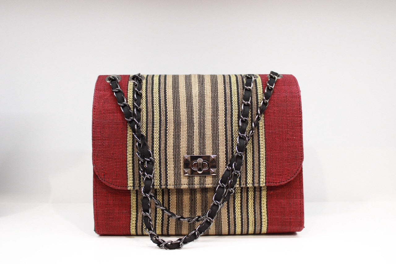 Sacoche Rouge/Beige (Grand)